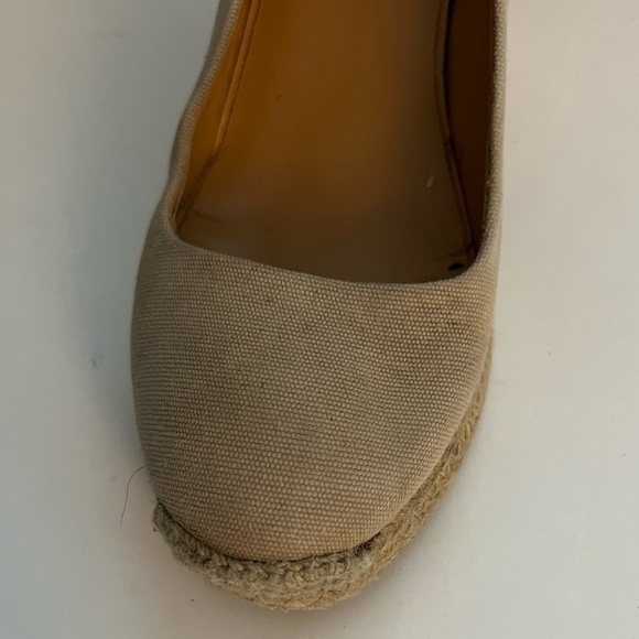 J Crew Beige Espadrille Wedges - Picture 11 of 16